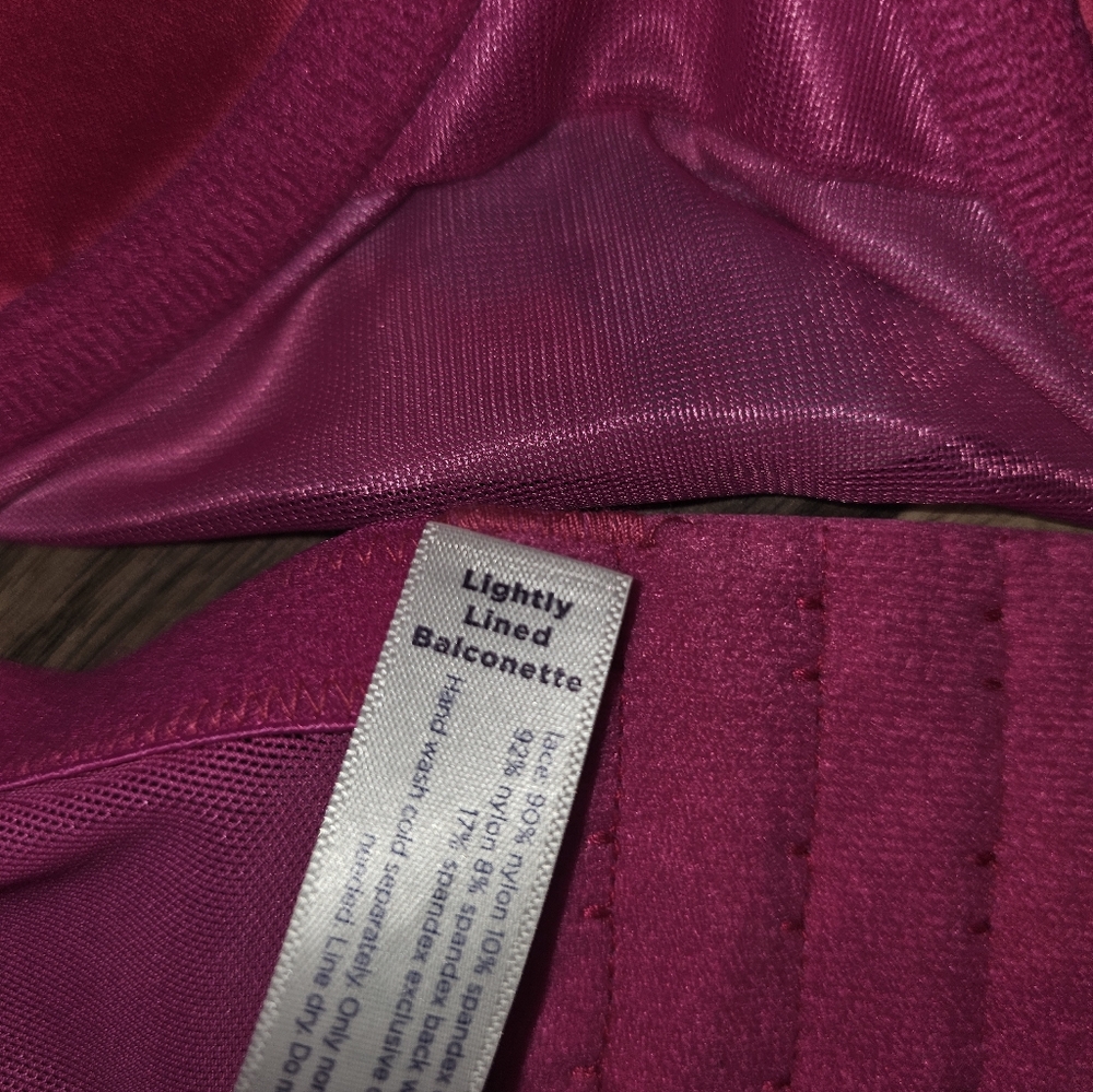 Floral Lace Pink Bra - Picture 5 of 5